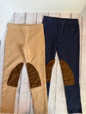 JANIE And JACK Riding Pants Blue And Tan 8